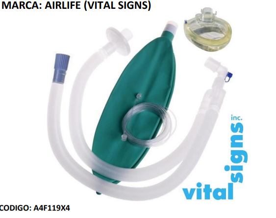 CIRCUITO ANESTESIA PEDIATRICO 275 CM(COMPLETO) vital sing