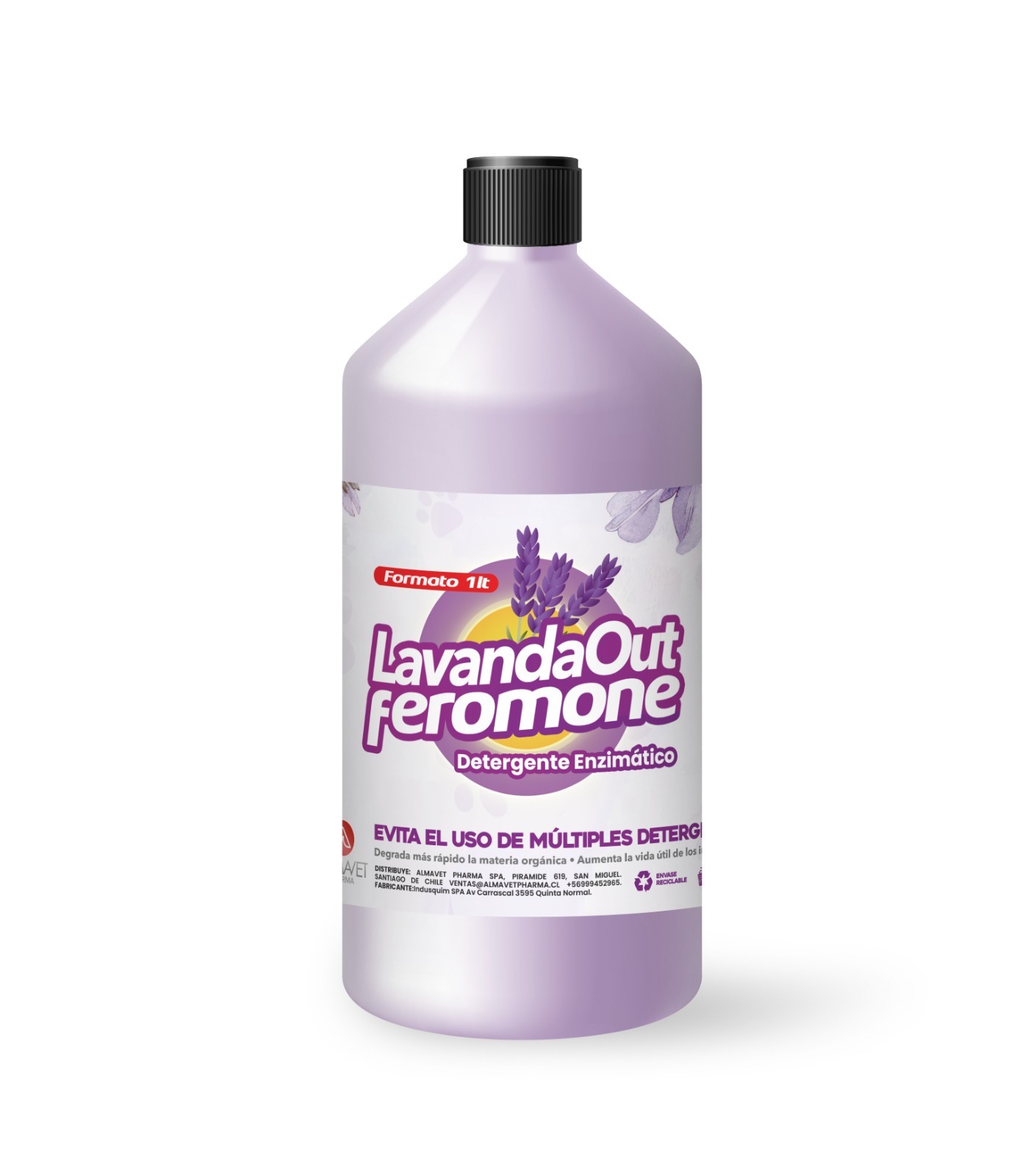 LAVANDA OUT PHEROMONE 1 LTR (detergente enzimático) - Imagen 4