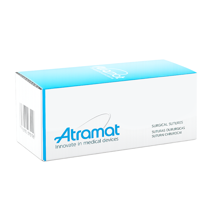 SUTURA POLIGLICOLICO N° 0 (75 CM Atraumatica)(absorbible) CAJA 12 UNIDADES