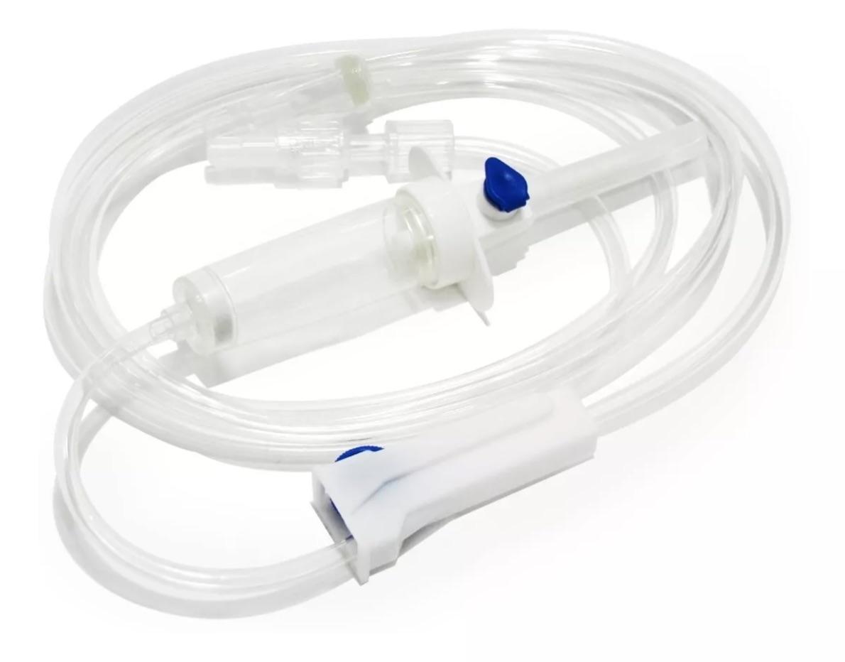 BAJADA DE SUERO LIBRE MACROGOTA 20 gotas/ml DE LATEX POLIFUNCION DE POLYMED ( EMPAQUE 25 UNID)