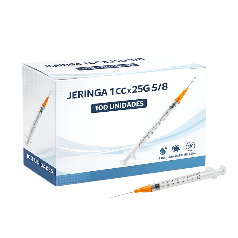 JERINGA 1 CC x 25G 5/8″ TUBERCULINA x 100 UNIDADES
