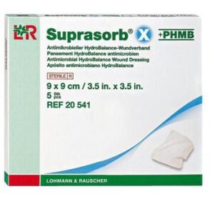 SUPRASORB X + PHMB APOSITO HIDROBALANCE 9cm X 9cm CM X 1 UNIDAD